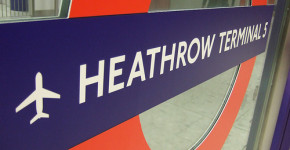 Heathrow airport tube sign