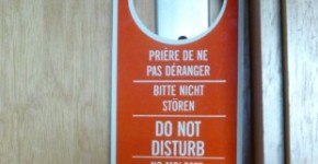 Do Not Disturb sign